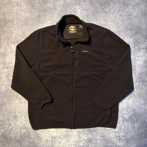 Timberland Mens Full Zip Fleece‎ Jacket Black Outdoor Casual Size XL